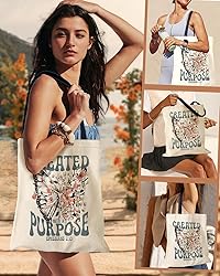 Miss Adola Aesthetic Canvas Tote Bag for Women
