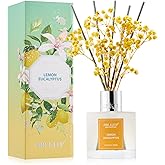 Airkeep Reed Diffuser Set,3.38 fl oz (100 ml) - Lemon Eucalyptus Oil Diffusers with 8 Reed Sticks, Home Fragrance Reed Diffuser for Bathroom Shelf Decor