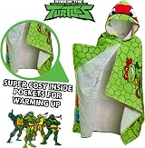 Teenage Mutant Ninja Turtles Hooded Towel Raphael Poncho 100% Cotton view 5