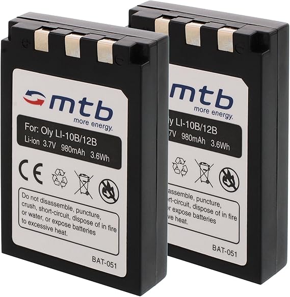 2x Battery Li10b, Li12b for Olympus C470 Zoom, C50 Amazon.co.uk
