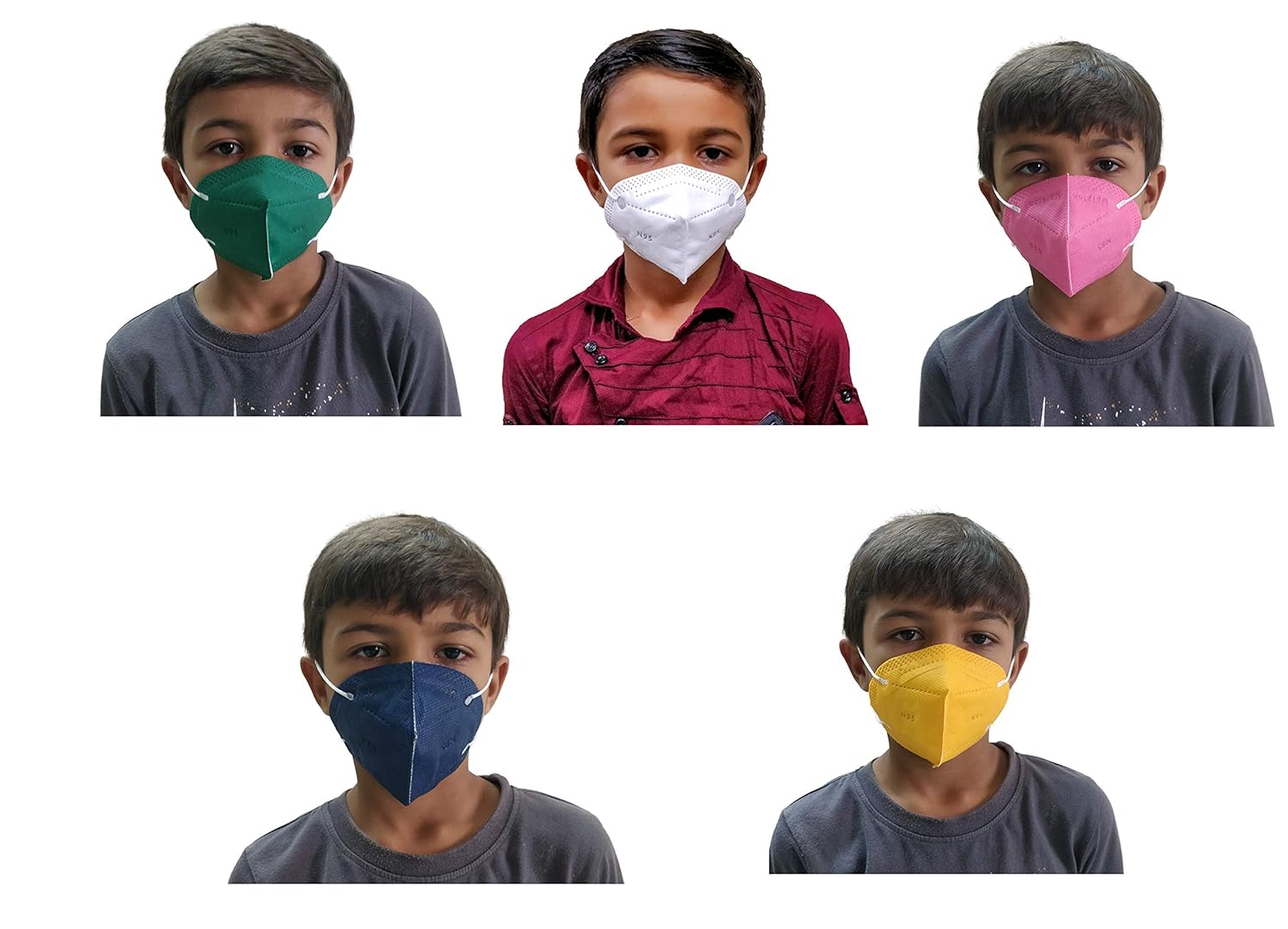 Buy KIARVI GALLERY Kids n95 face mask Reusable Washable 5 Layer With