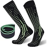 RANDY SUN Merino Wool Waterproof Socks, Men Women Knee High Breathable Hiking Running Socks 1 Pair