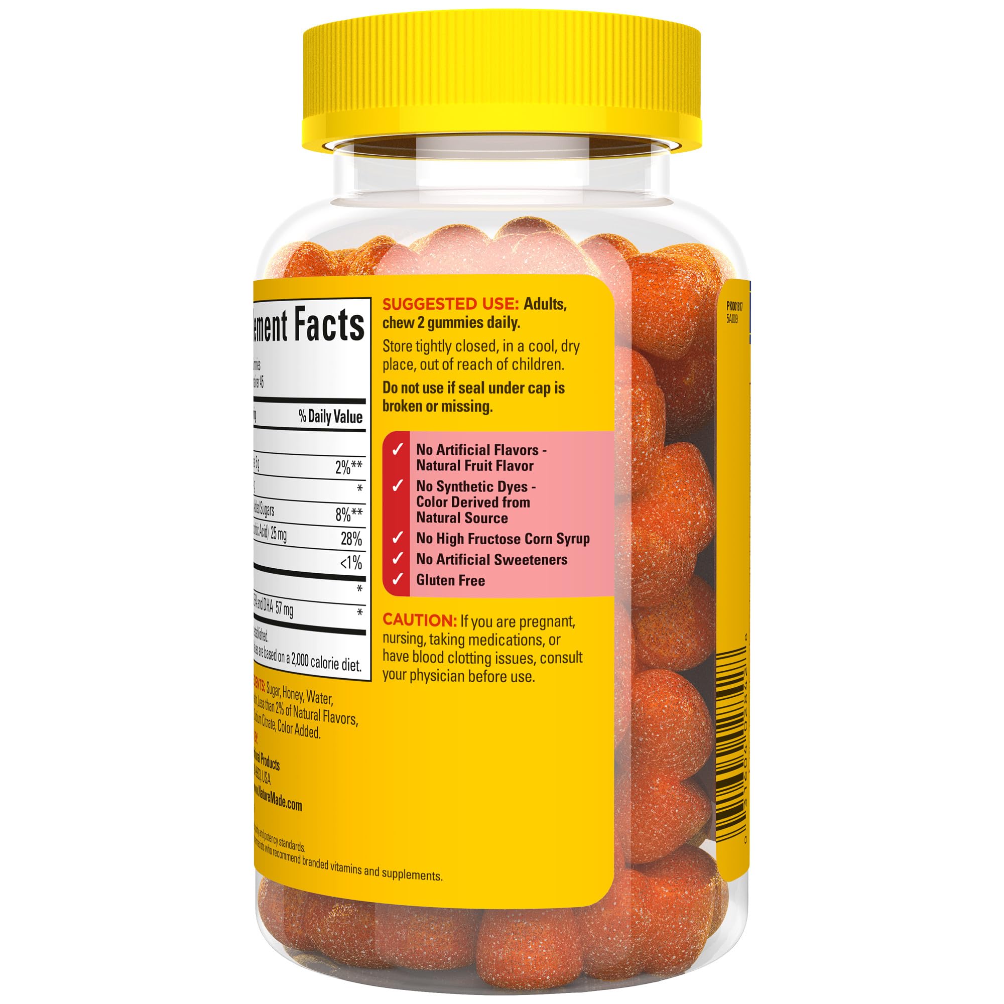 Nature Made Fish Oil Omega 3 Gummies, Omega 3 Fish Oil Supplements, Healthy Heart Support, 90 Gummies, 45 Day Supply