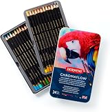 Derwent Chromaflow Pencils 24 in Tin 3.5mm Core Premium Blendable Colors view 7