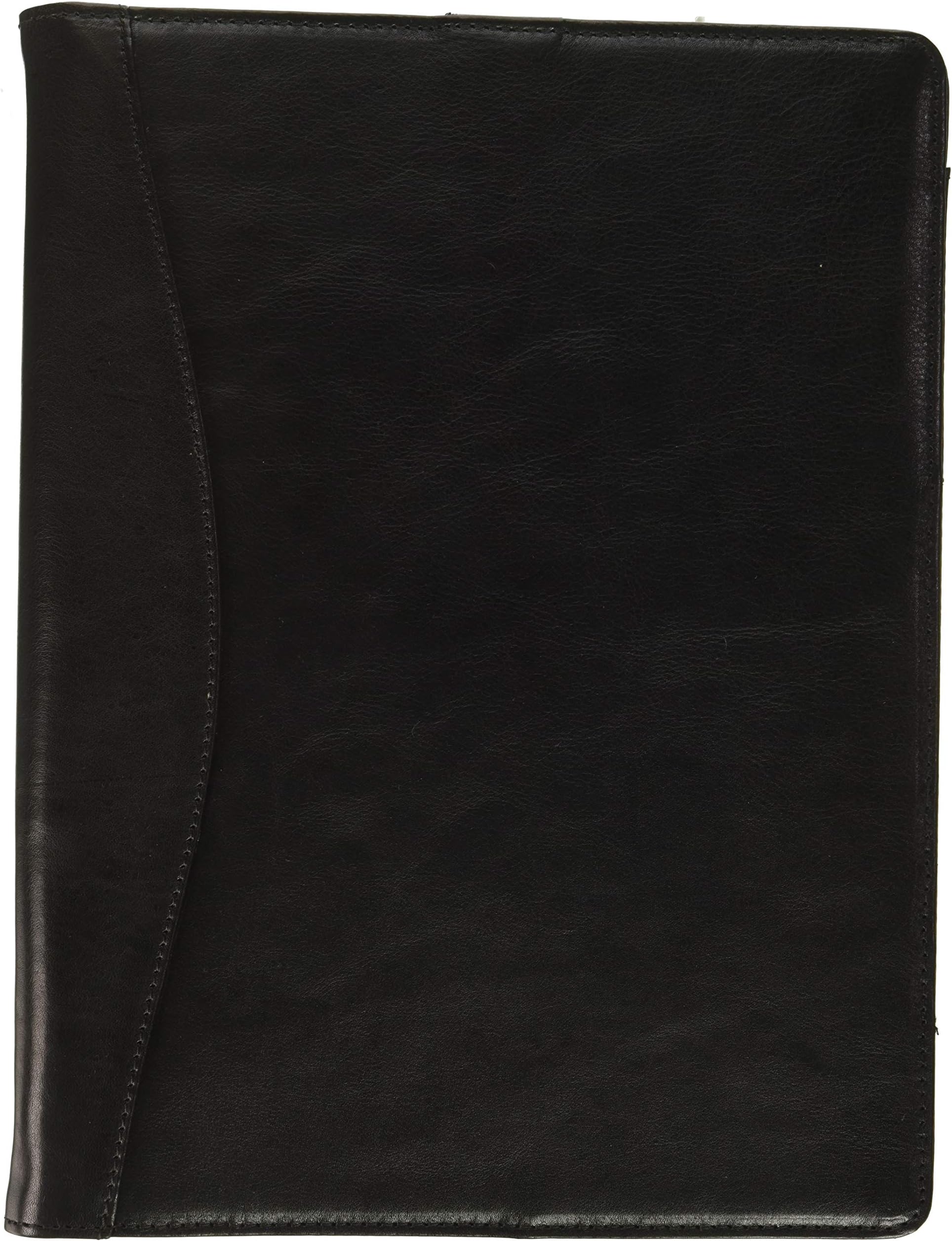 iCarryAlls Leather Organizer Padfolio with 3-Ring Binder, Fits Letter-Size/A4 Notepad,Black