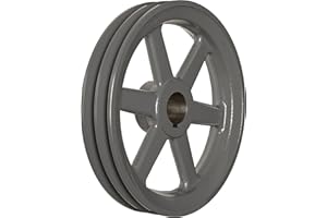 TB Woods 2AK10415/16 FHP Bored-to-size V-Belt Sheave, A Belt Section, 2 Grooves, 0.9375" Bore, Cast Iron, 10.25" OD, 2440 max rpm