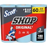 Scott Shop Towels Original Big Rolls, 60 Sheets/Roll, 3 Big Rolls