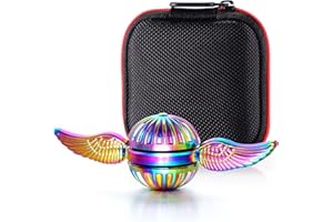 MOSOTECH Metal Orb Ball Fidget Spinner Anti-Anxiety Stress Relief Focus Meditation Break Bad Habits ADHD EDC Finger Spinning Sensory Toy Gift for Kids and Adults - Rainbow