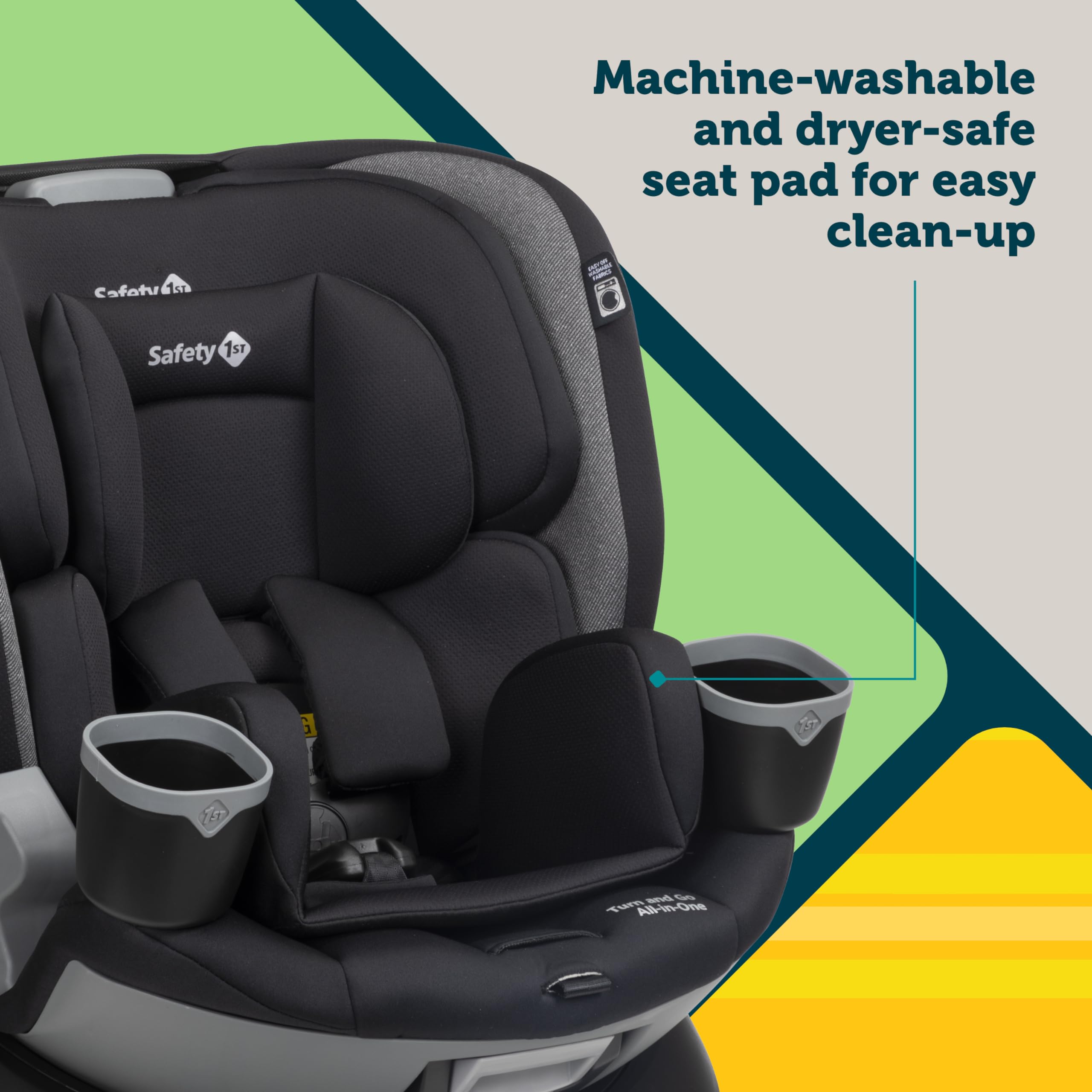 Safety 1st Turn and Go Rotating 360 ST Car Seat, Convertible Car Seat with 3 Modes, Rear Facing Car Seat, Forward Facing Car Seat, Belt Positioning Booster Car Seat, Skyline