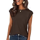 ANRABESS Women's Sweater Vest 2026 Summer Crew Neck Cap Sleeve Tank Tops Business Casual Lightweight Pullover Sweaters Shirts