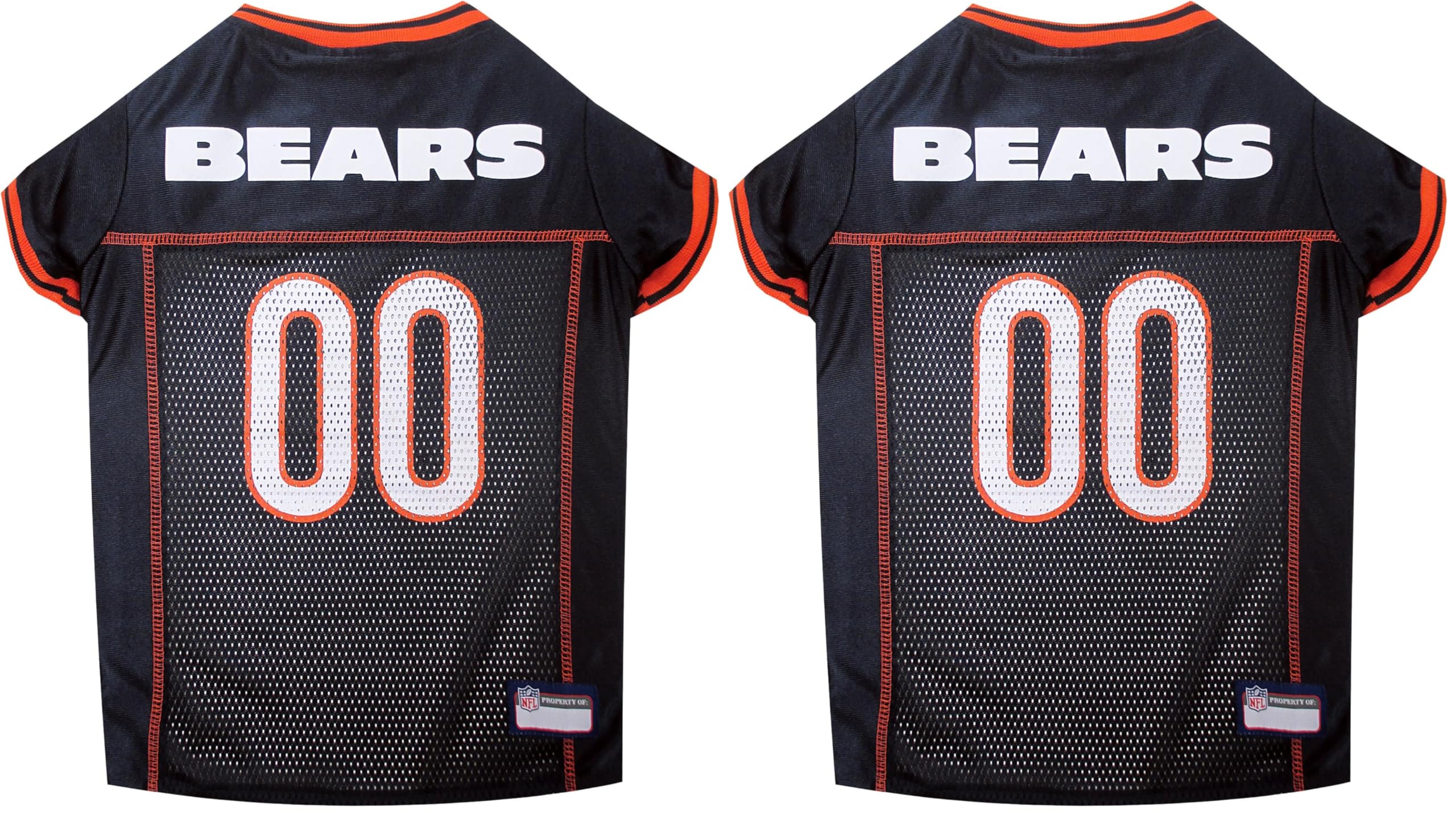NFL Chicago Bears XX-Large Dog Jersey: Licensed Shirt Pack of 2, Perfect for Dogs & Cats Image