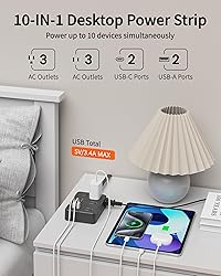DEPOW Surge Protector Power Strip, 5 FT Extension