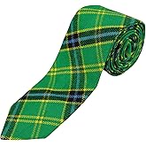 EZE Neck Ties for Men, Tartan kilt Check Tie, Scottish Highland Tartan Neckties, Acrylic Clan Wool Men Ties