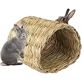 Seagrass House Tunnel Hutch, Woven Hut for Laying or Sleeping | Comfort, Warmth, Security, Pet-Safe, Edible Chew Home for Bun