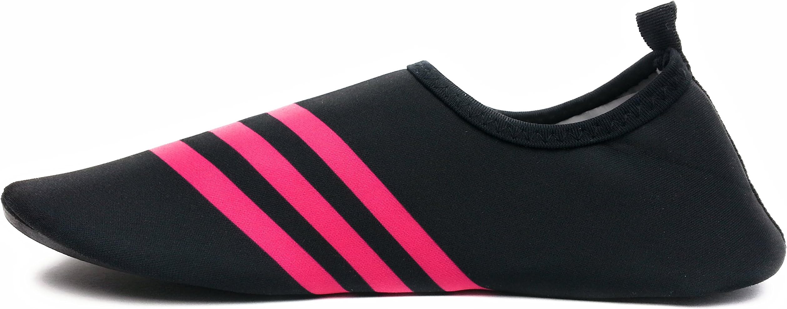 WeWee Women's Clogs Black Schwarz mit 3 Pinke Streifen