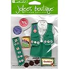 Her Scouting Girl Scout Uniform and Cookies Dimensional Scrapbook Stickers (SPJB098)