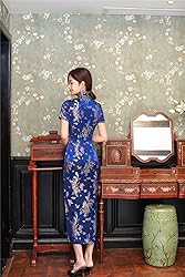 Shanghai Story Short Sleeve Long Qipao Brocade