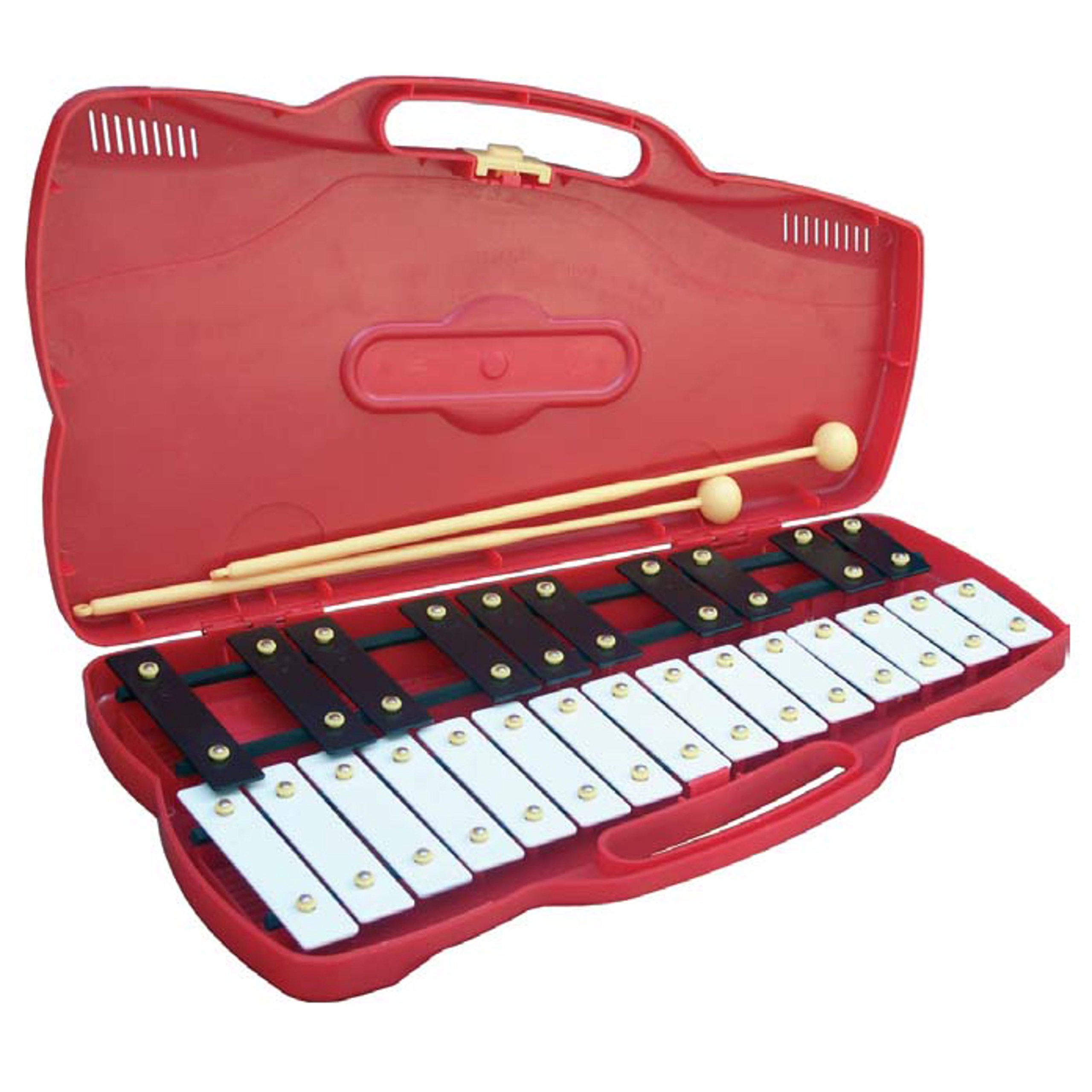 Percussion Plus PP920 Junior Glockenspiel in a Case, Red