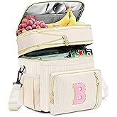 Personalized Initial Lunch Box for Women, Insulated Lunch Bag 16L Leakproof Cooler Lunchbox, Valentine’s Day Adult Lunch Bag with Strap Gifts for Women, Wife, Mom & Friends for Work, Picnic, Travel B
