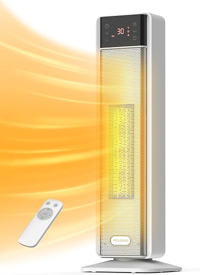 Pelonis 2000W Electric Heater Ceramic Room Fan with 75° Oscillation