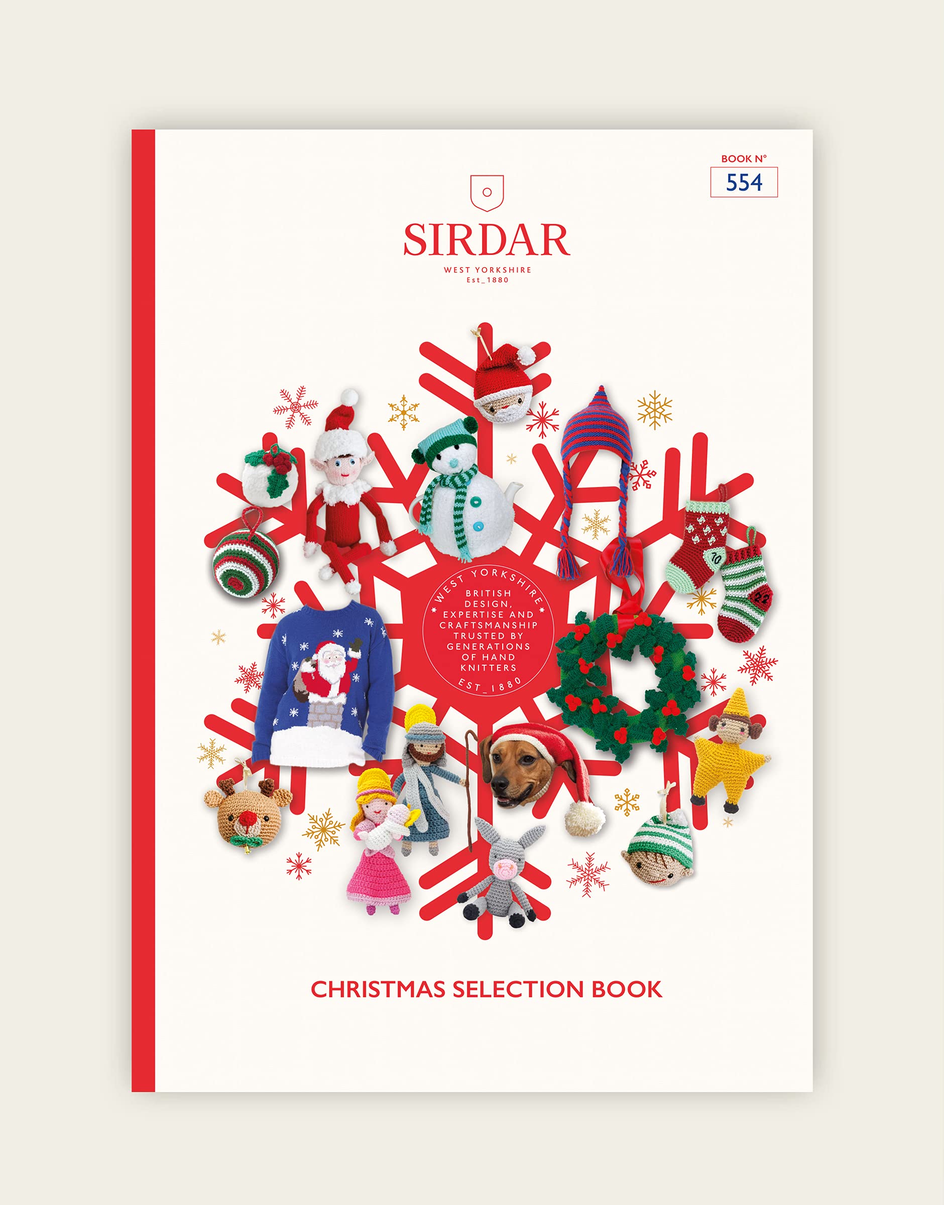 Sirdar Knitting and Crochet Pattern Book - 554 Christmas Selection Book