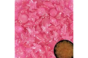 Kaiyuan Dynasty 100pc Pink Fish Tank Rocks Glow Rocks for Fish Tank Glow in The Dark Stones Aquarium Decor Pebbles Luminous Stones for Lawn,Pathway,Pink