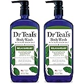 Dr Teal's Body Wash with Pure Epsom Salt, Relax & Relief with Eucalyptus & Spearmint, 24 fl oz (Pack of 2)