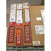 Velux FCM 2222 2005S FCM Fixed Curb Mount Skylight with Tempered LowE3 Glass and Solar Room Darkening Shade - 2222 (Outside Curb: 25.5 x 25.5 in) - Gray Frame / Clear Glass