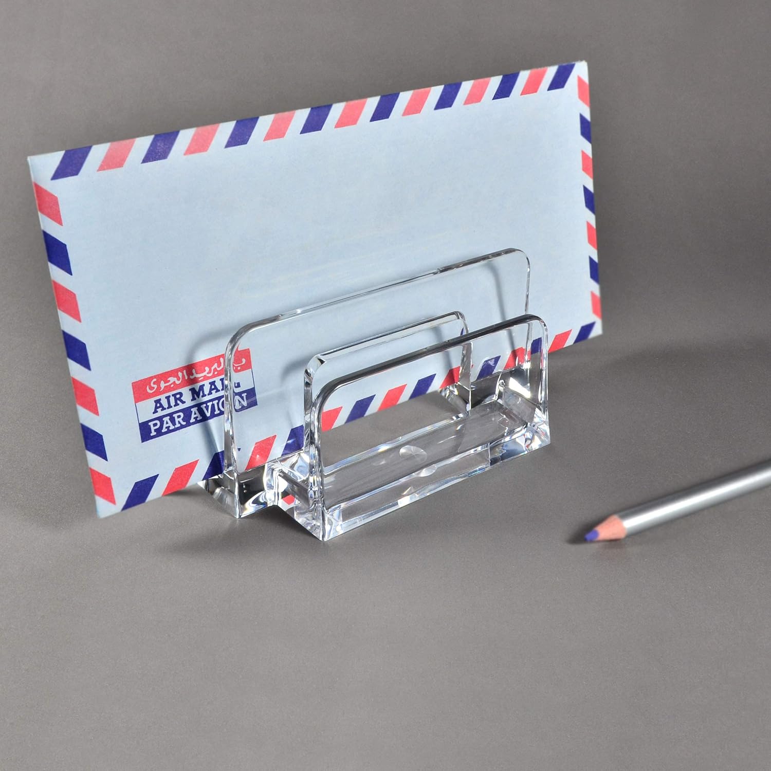 COM.TOP - Acrylic Letter Sorter Little File Folder Sorter (2 Pack) for Paper, Letter, Envelope, Office File Organizer, Office Supplies, Desk Accessories - Clear : Office Products