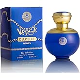 Verse Deep Blue for Women EDP 3.4 fl Oz- Floral, Fruity & Woody Accords - Top Notes of Apple, Black Currant & Clover Base Scent of Styrax, White Smooth Wood, Patchouli & Musk - Elegant 100ml Bottle