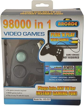 Nshiva Present a 98000 in 1 Arcade Tv Video Game 8 Bit (Black)