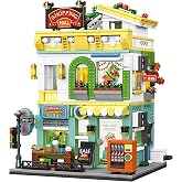 FNSJFYZS Shopping Mall City Street View Building Blocks, Modular Model | Collectible Display Building Set for Adults, DIY Assembly, Home Desk Decor, Birthday Gifts (745 Pcs)
