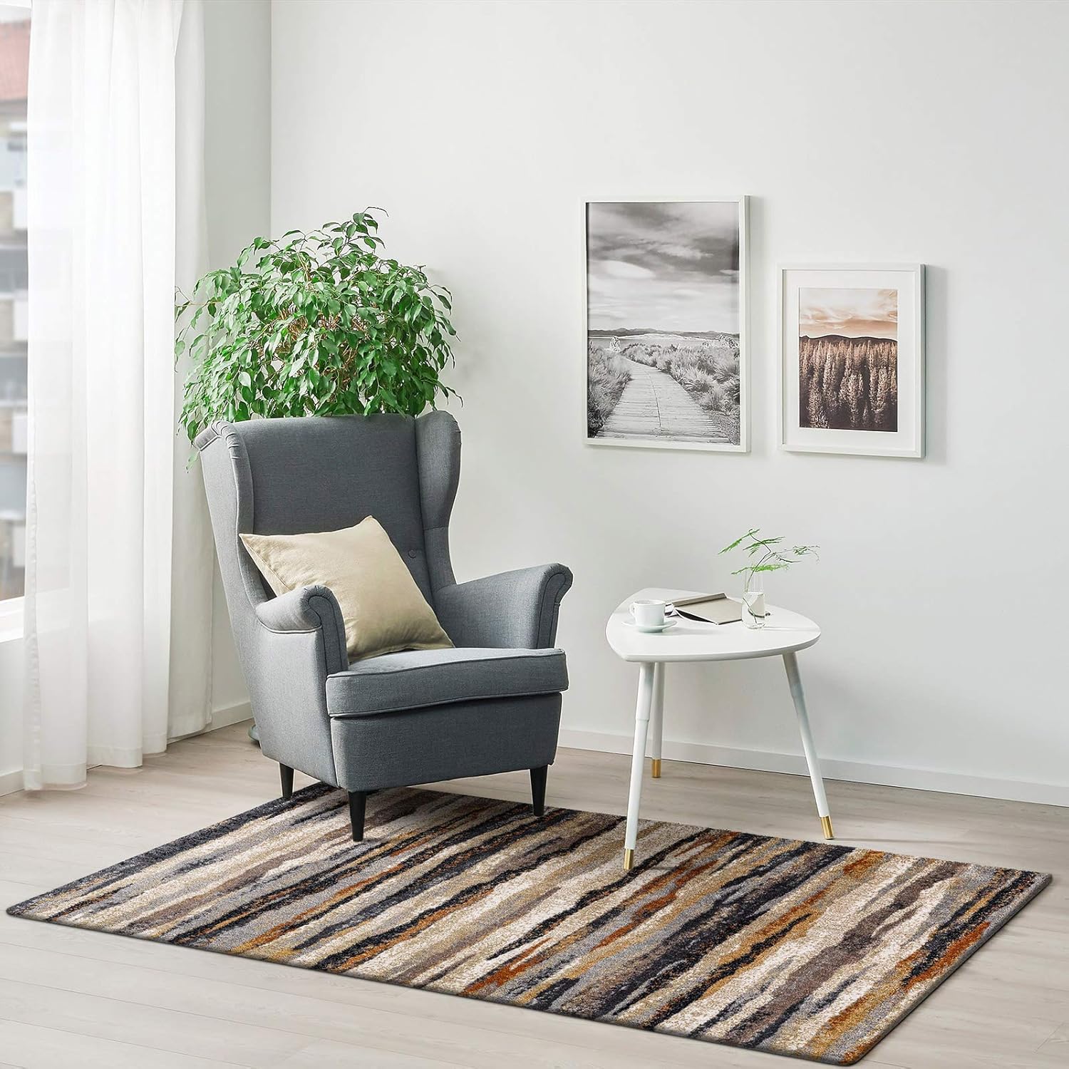 Amazon.de: Taleta Moderner Teppich Abstrakt Aquarell Kurzflor