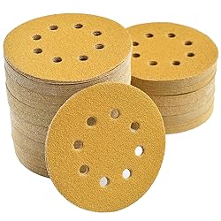 Aiyard 5-Inch 8-Hole Hook and Loop Sanding Discs 60