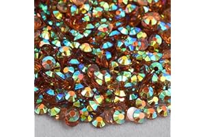 Niziky 1000PCS 6mm Resin Flatback Rhinestones, Transparent Flatback Rhinestones Crystal for Crafts, Coffee Yellow AB Color Flatback Jelly Resin Rhinestones for Shoes, Mugs, Bottles, Cups, Crafts