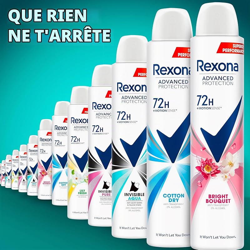 - Déodorant Advance Protection Bright Bouquet 72 h pour Femme 200 ml - Pack de 6