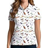 Womens Golf Shirt Short Sleeve Funny Golf Shirts for Woman Tennis Outfit