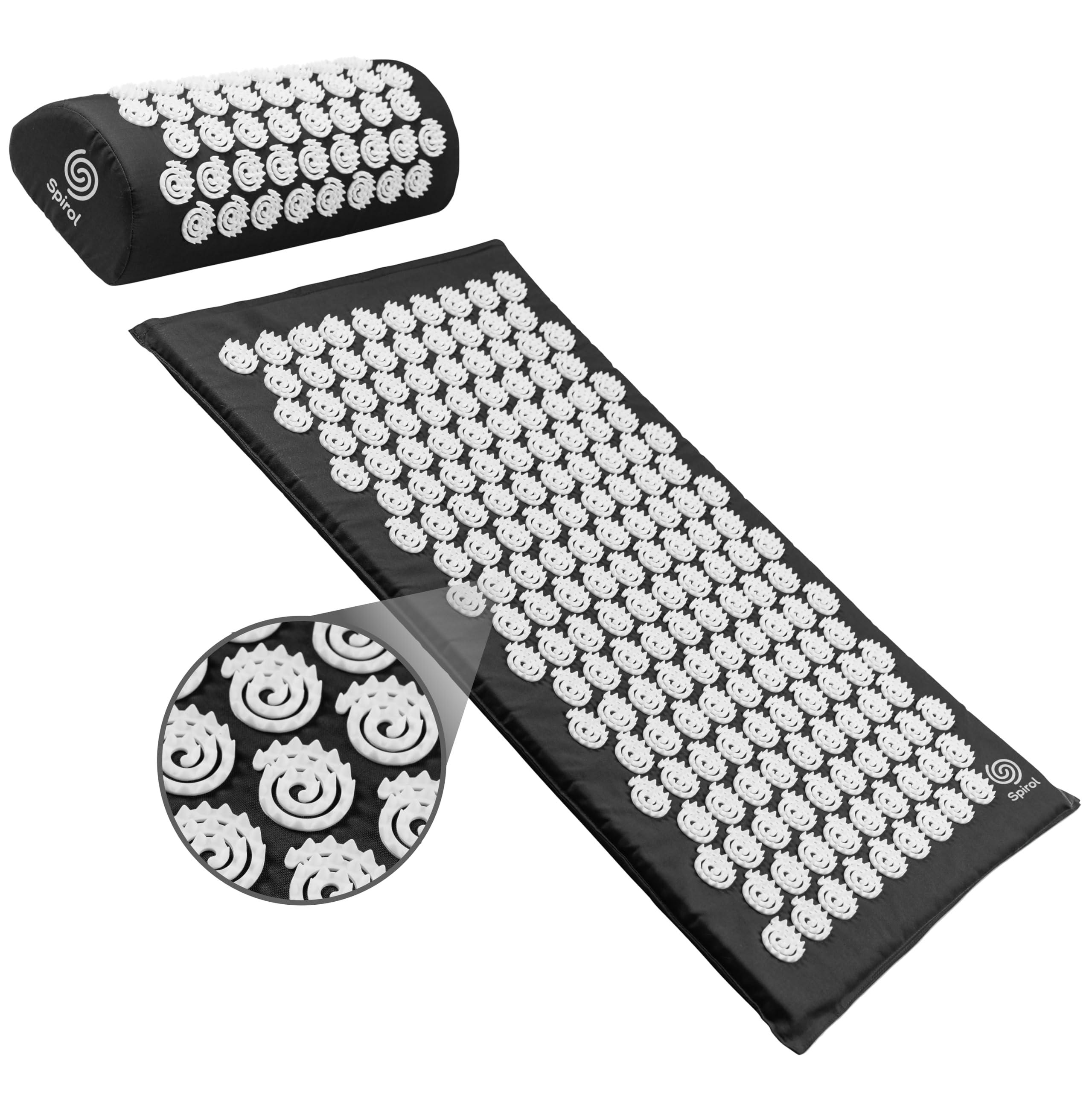 Photo 1 of 

Spirol Acupressure Mat and Pillow Set for Back, Neck and Shoulder Pain Relief, with Flexible Acupressure Spikes, Includes Carry Bag (Onyx)