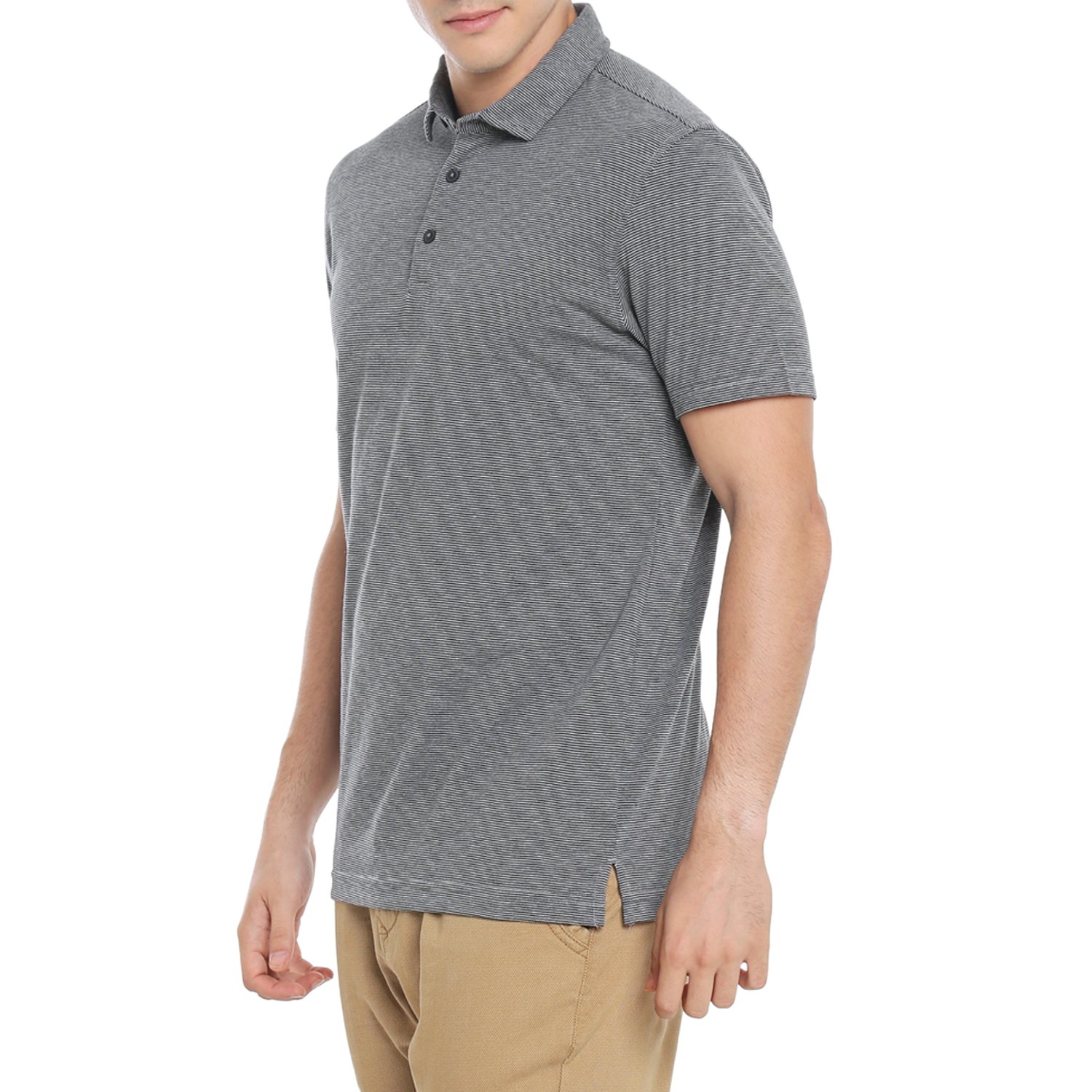 spiritus by pantaloons men's striped regular fit polo