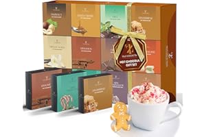 TILZ COLLECTION Hot Chocolate Gift Sets - 12 Days, Christmas Hot Chocolate Gift |Small Christmas Gifts |Hot Chocolate Mix |Gourmet Hot Chocolate Set |Hot Chocolate Gift Sets |Christmas Gifts For Women, Kids, Men
