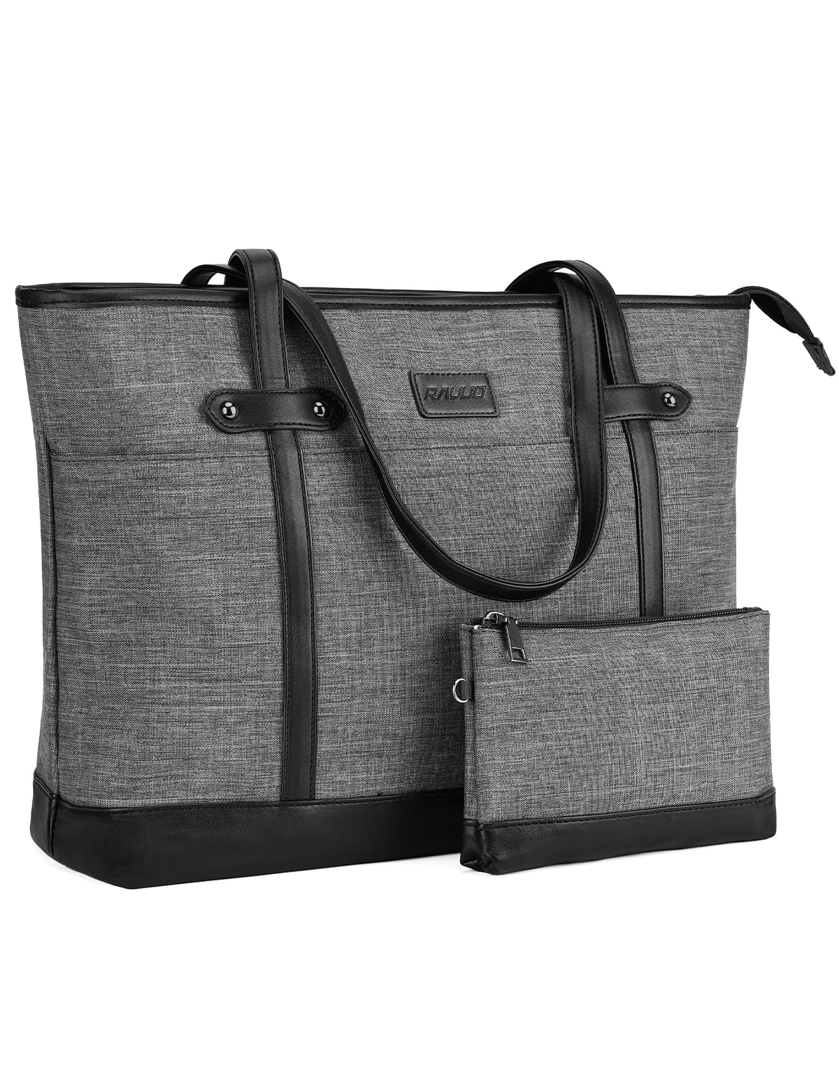 Laptop Bag for Women,RAVUO Water Resistant Lightweight 15.6 Inch Laptop Tote Bag Business Travel Handbag with Front 3 Pockets