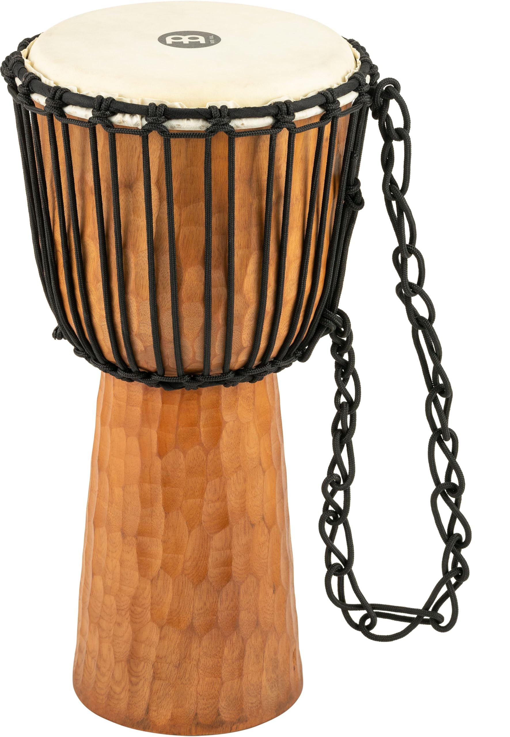 Meinl Percussion Rope Nile Djembe - Medium Sized Handdrum - With Goat Head - Diameter 10 Inches - Mahogany, Natural (HDJ4-M)