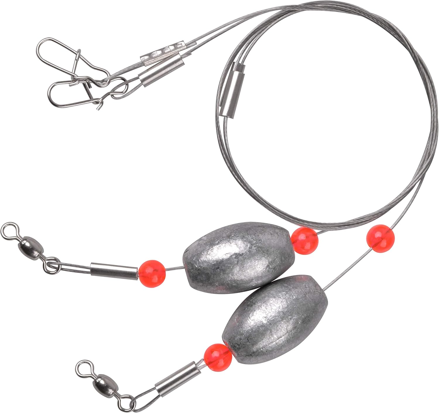 SILANON Egg Fishing Sinker Weight Rigs 4/8pcs Flounder Rig Saltwater Stainless Steel Fishing