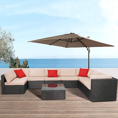 kinbor patio umbrella Treasure Garden 11 ft Octagonal Outdoor (High-Perform letting you stay cool and comfortable Aurora Cantilever Umbrella | Residential/Commercial