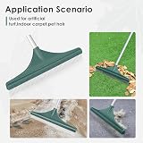 Artificial Grass Brush Lawn Rake Adjustable Steel Handle 80-130cm view 7