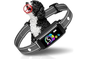 Dog Bark Collar-Automatic Stop Barking Collar for 10-120lbs Dogs, with 3 Adjustable Sensitivity Modes Beep Vibration Shock,IP