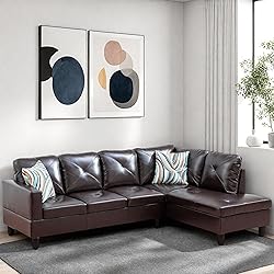GlasFlength L Shaped Couch, Modular Sectional Sofa