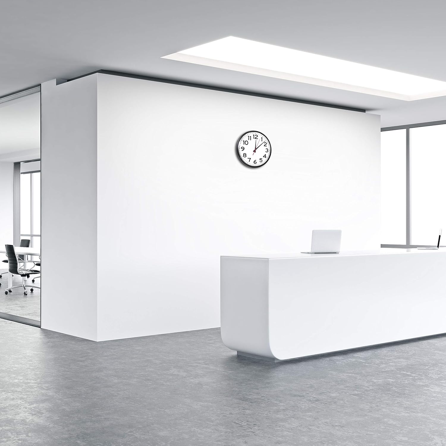 The Ultimate Wall Clock - 14" Atomic, Black, Easy to Read, Perfect for Home, Office, School, Indoor / Outdoor: Home & Kitchen