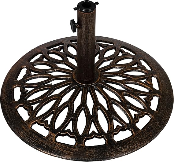 Amazon.de: Maxstore Sonnenschirmständer aus Gusseisen, 15kg, Farbe: Bronze
