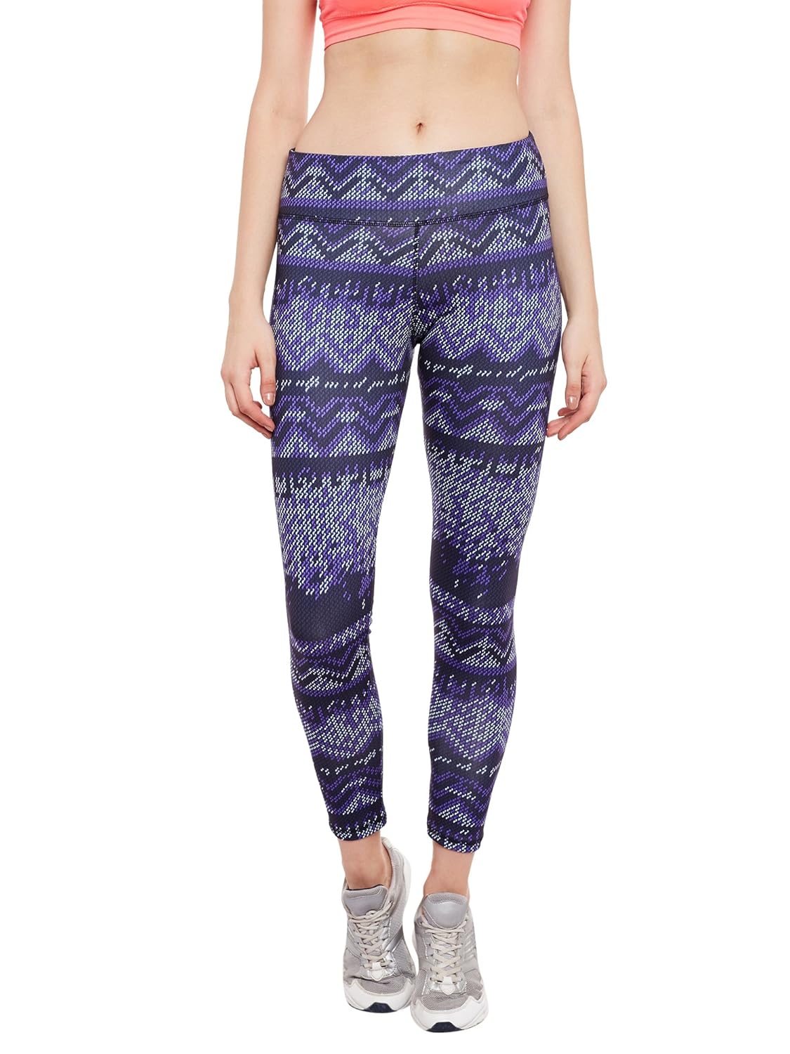 claura printed printed polyester multicolor yoga pant tight legging for womens